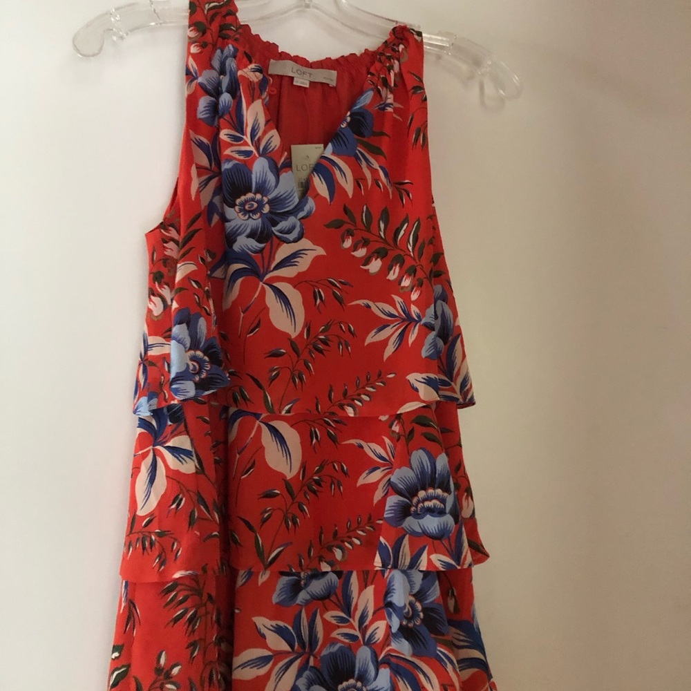 NWT - Loft ruffled dress size SP